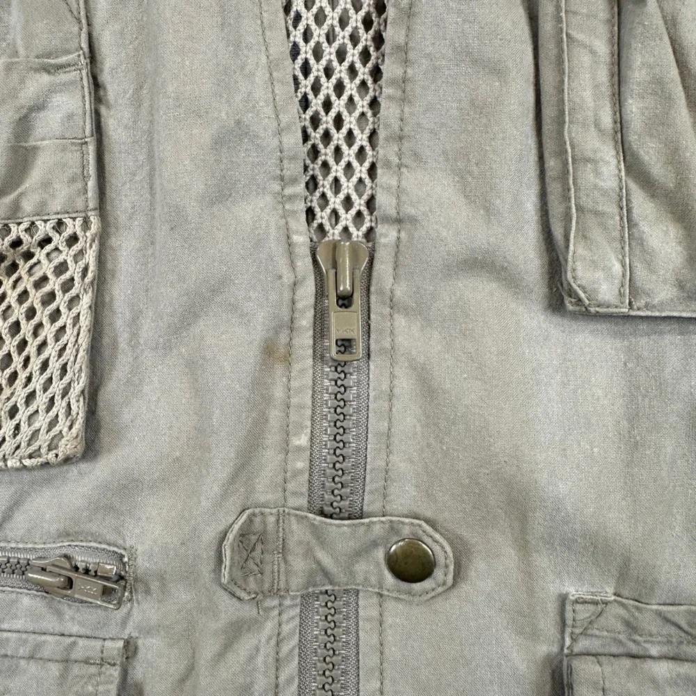 RARE 80s VTG Banana Republic Safari Vest XL Khaki Multi Pocket Tactical